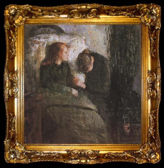 framed  Edvard Munch Sick, ta009-2